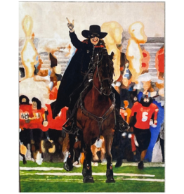 C Lincoln Masked Rider Oil Painting Print 18”x 24”