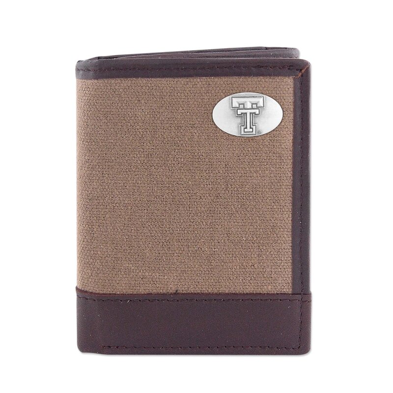 Olive Canvas Concho Tri-Fold Wallet