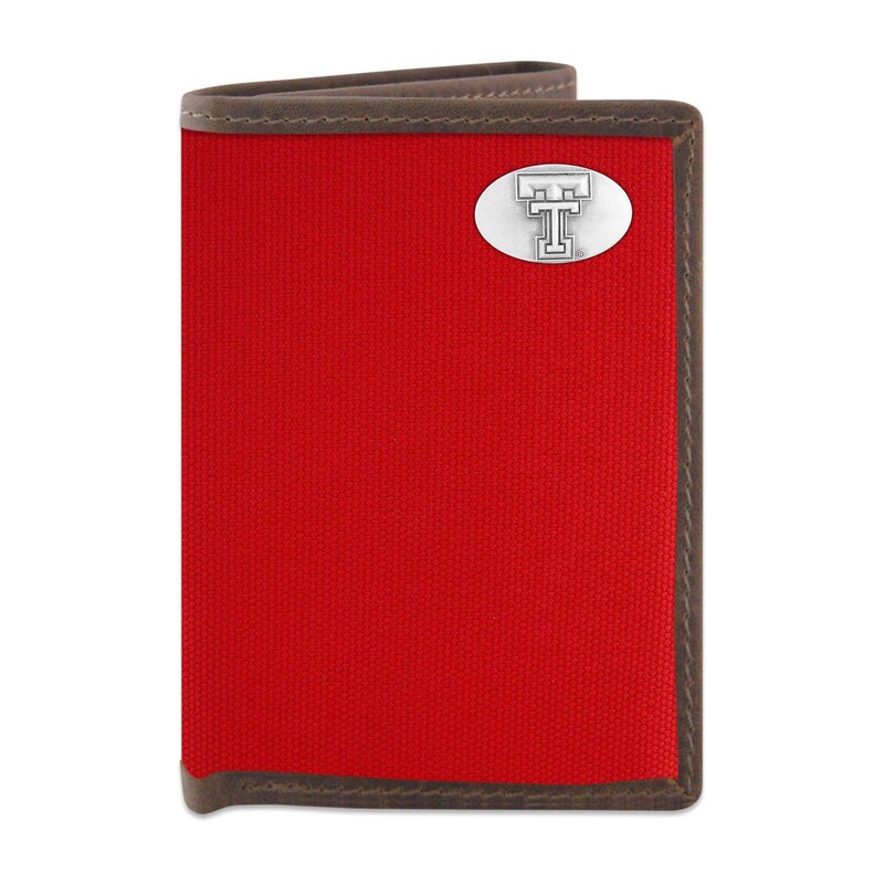 Zeppelin Products Nylon Tri-fold Concho Wallet - Red