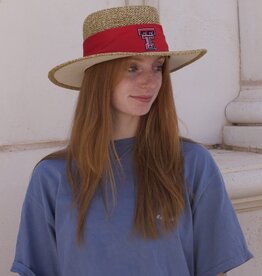 Gambler Straw Hat with Red Band