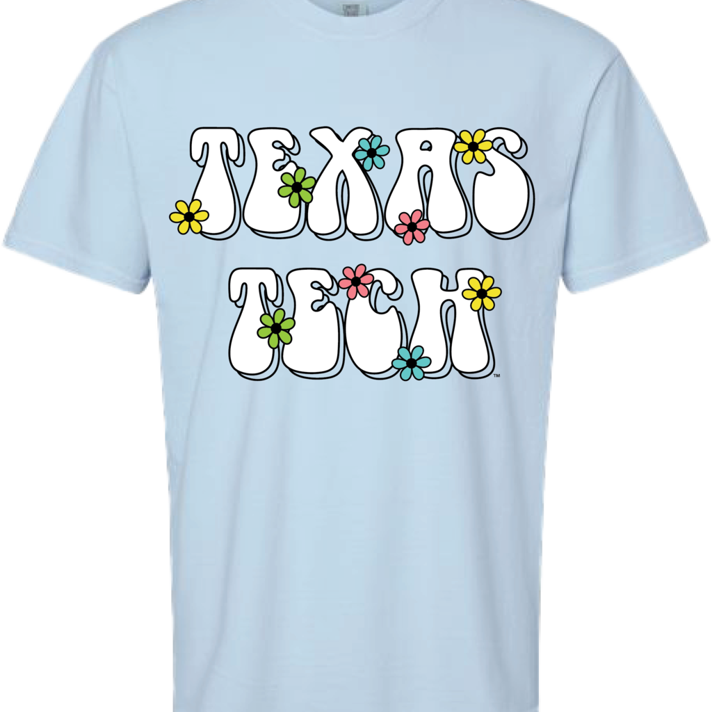 Groovy Flower Short Sleeve Tee Hydrangea Blue XXL