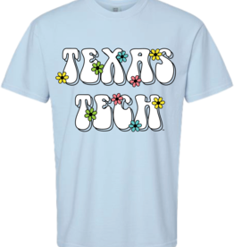 Groovy Flower Short Sleeve Tee Hydrangea Blue XXL