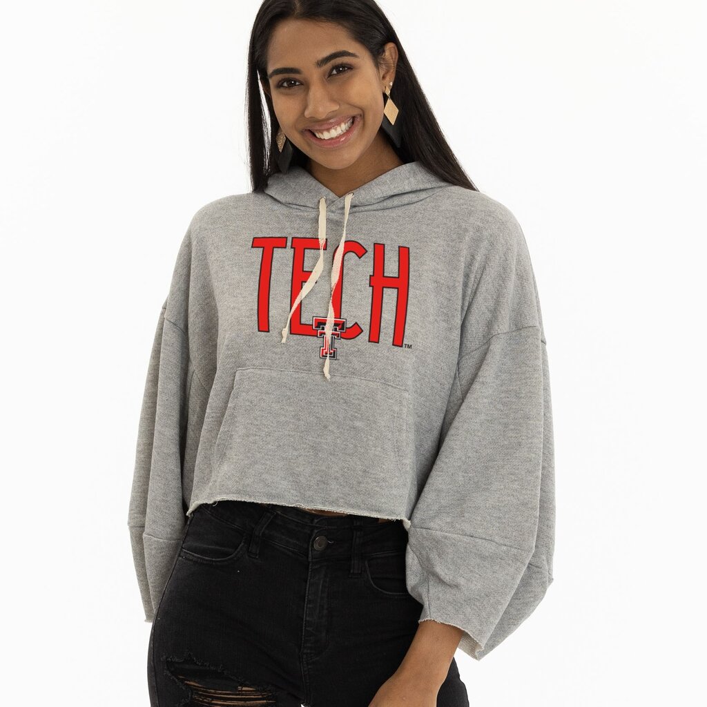 Flying Colors Delilah Balloon Sleeve Crop Hoodie