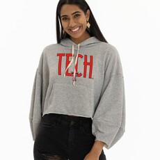 Flying Colors Delilah Balloon Sleeve Crop Hoodie