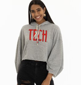 Flying Colors Delilah Balloon Sleeve Crop Hoodie