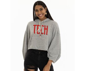 Delilah Balloon Sleeve Crop Hoodie - The Matador