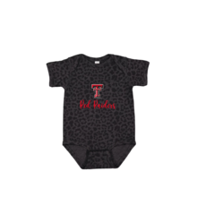 Rabbit Skins Black Leopard Infant Onesie