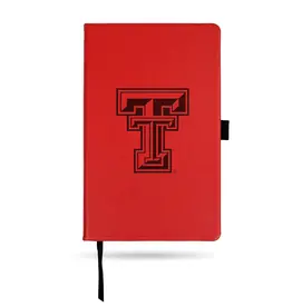 Laser Engraved Red Notepad with Elastic Band
