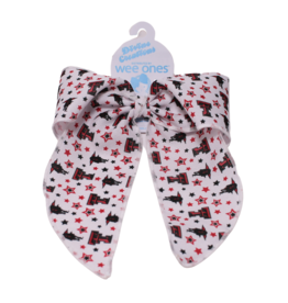 Wee Ones Medium College Star Print Tail Bow