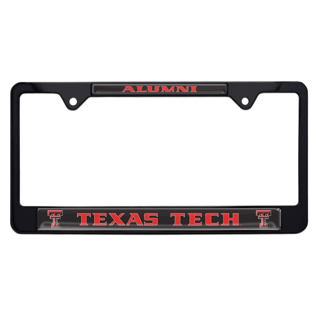 AMG Black Chrome License Plate Frame - Alumni / Red Raiders