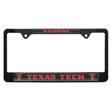 AMG Black Chrome License Plate Frame - Alumni / Red Raiders