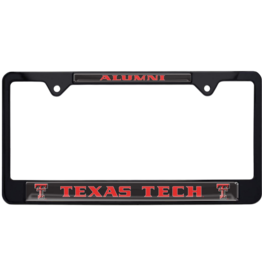 AMG Black Chrome License Plate Frame - Alumni / Red Raiders