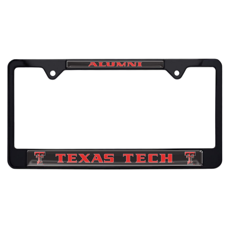 AMG Black Chrome License Plate Frame - Alumni / Red Raiders