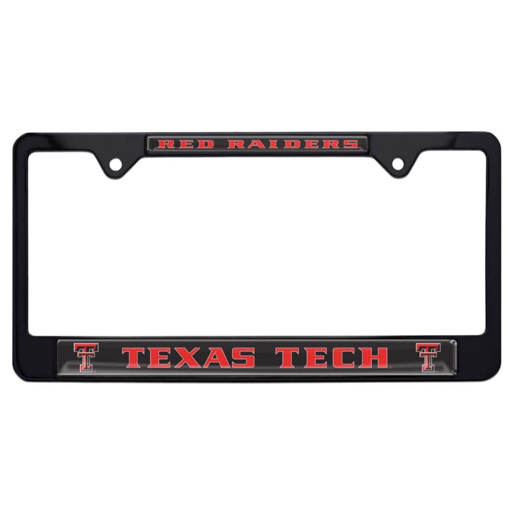 AMG Black Chrome License Plate Frame - Alumni / Red Raiders