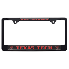 AMG Black Chrome License Plate Frame - Alumni / Red Raiders