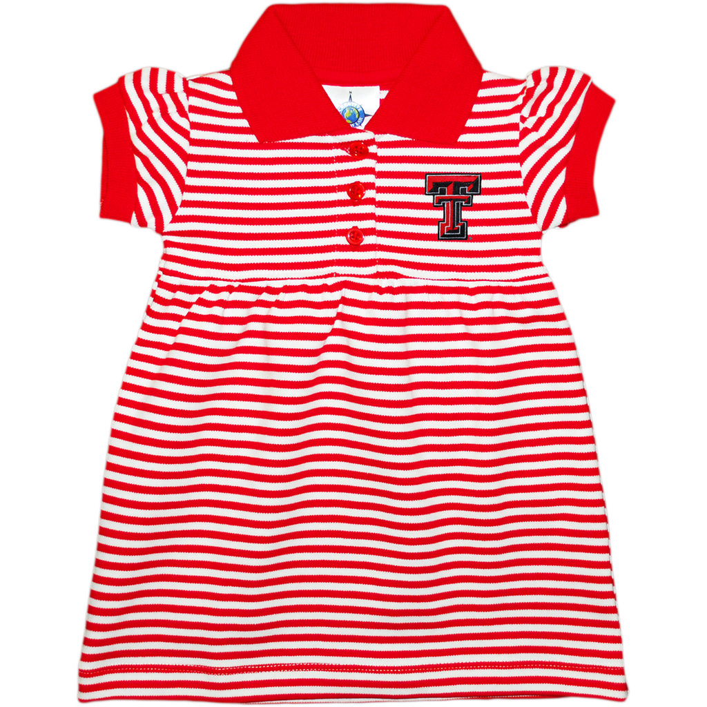 Creative Knitwear Striped Collar Dress with Bloomers