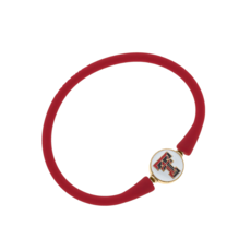 Canvas Style Bali Silicone Double T Bracelet - Red