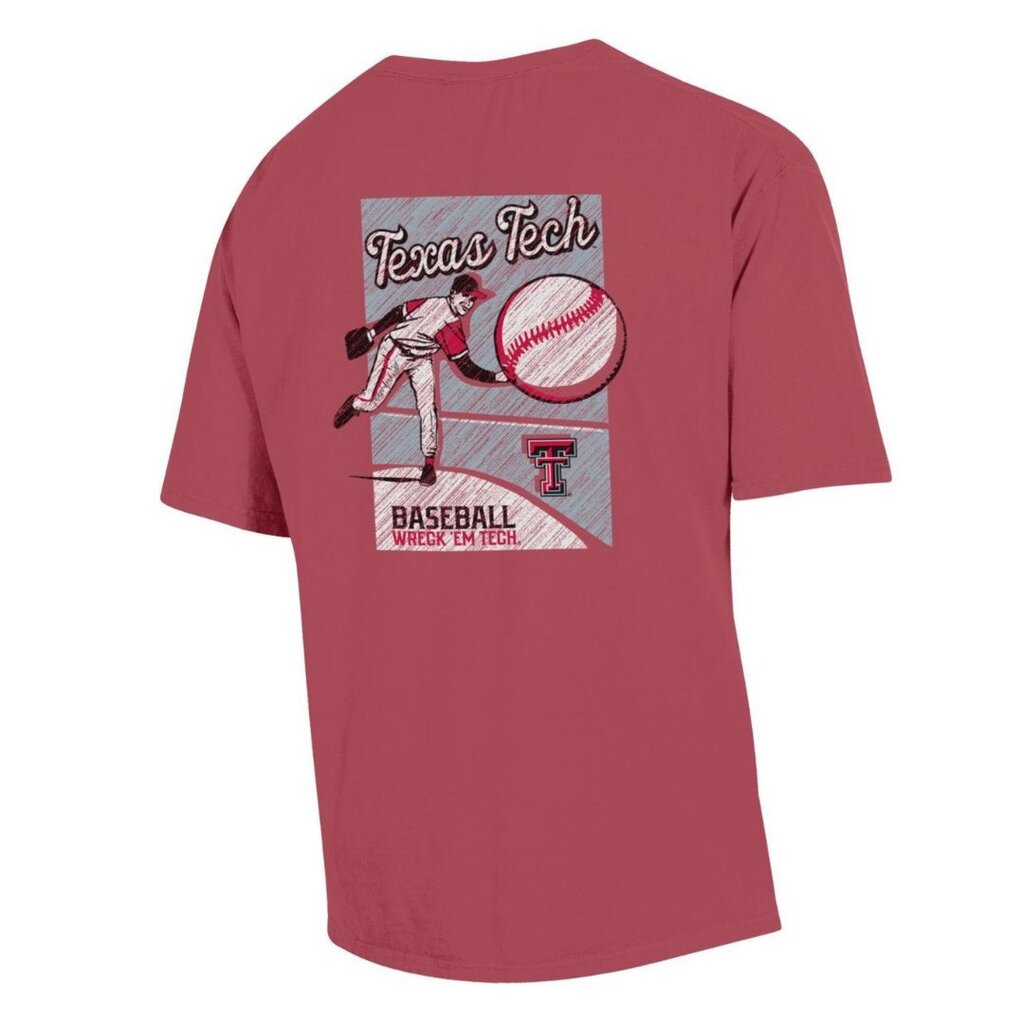 Comfort Wash Baseball Pitch Short Sleeve T-shirt