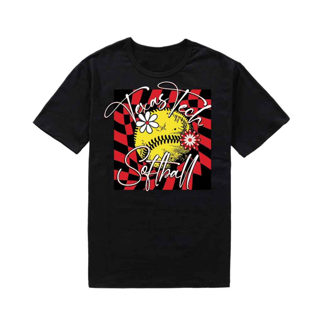 Canvas Softball Flower Box Short Sleeve Tee