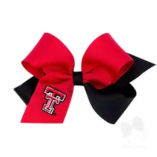 Wee Ones Medium Hair Bow Red/Black Solid