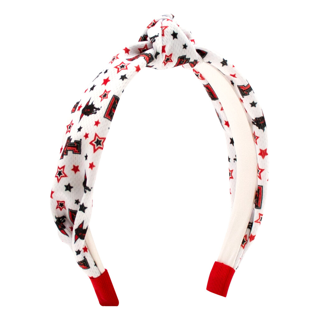 College Star Print Knot Youth Headband