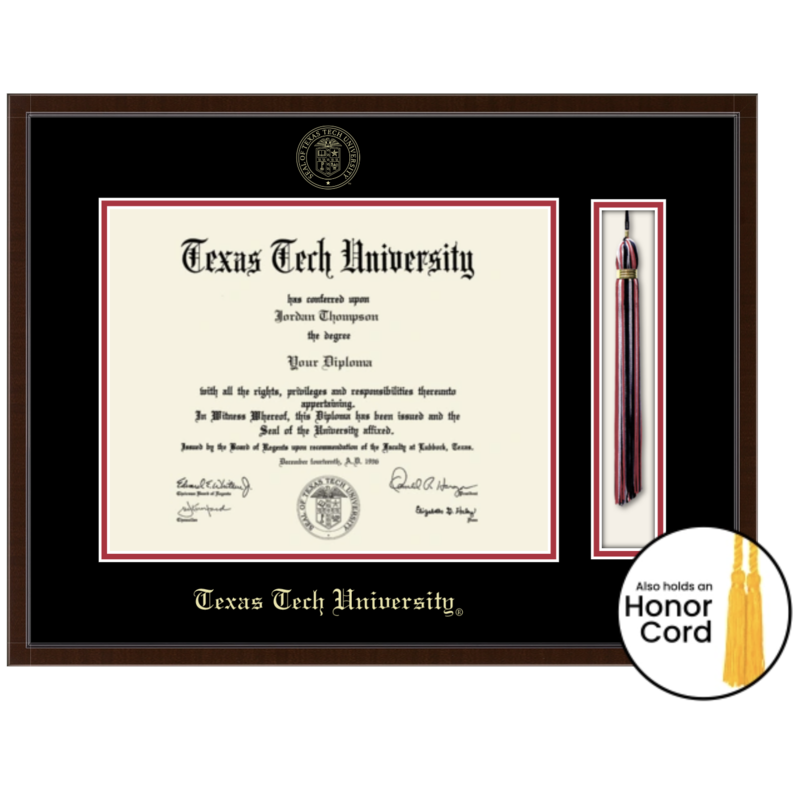 Diploma Frame with Tasssel/Cord Display