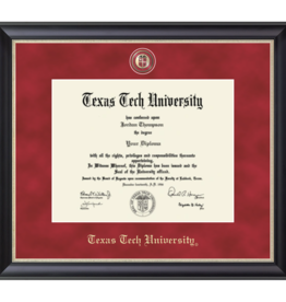 Diploma Frame with Black with Red Suede Matte