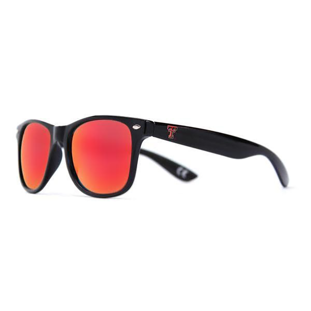 Texas Tech Sunglasses - Black Frame, Red Lenses