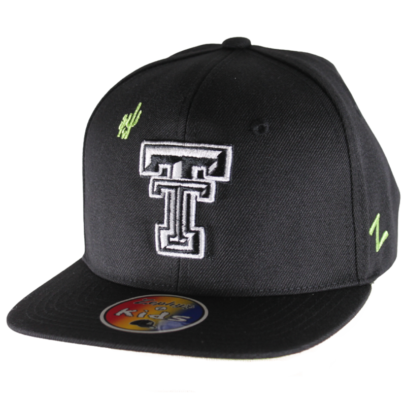 Zephyr Zephyr Classic Cactus Youth Black Flatbill Cap