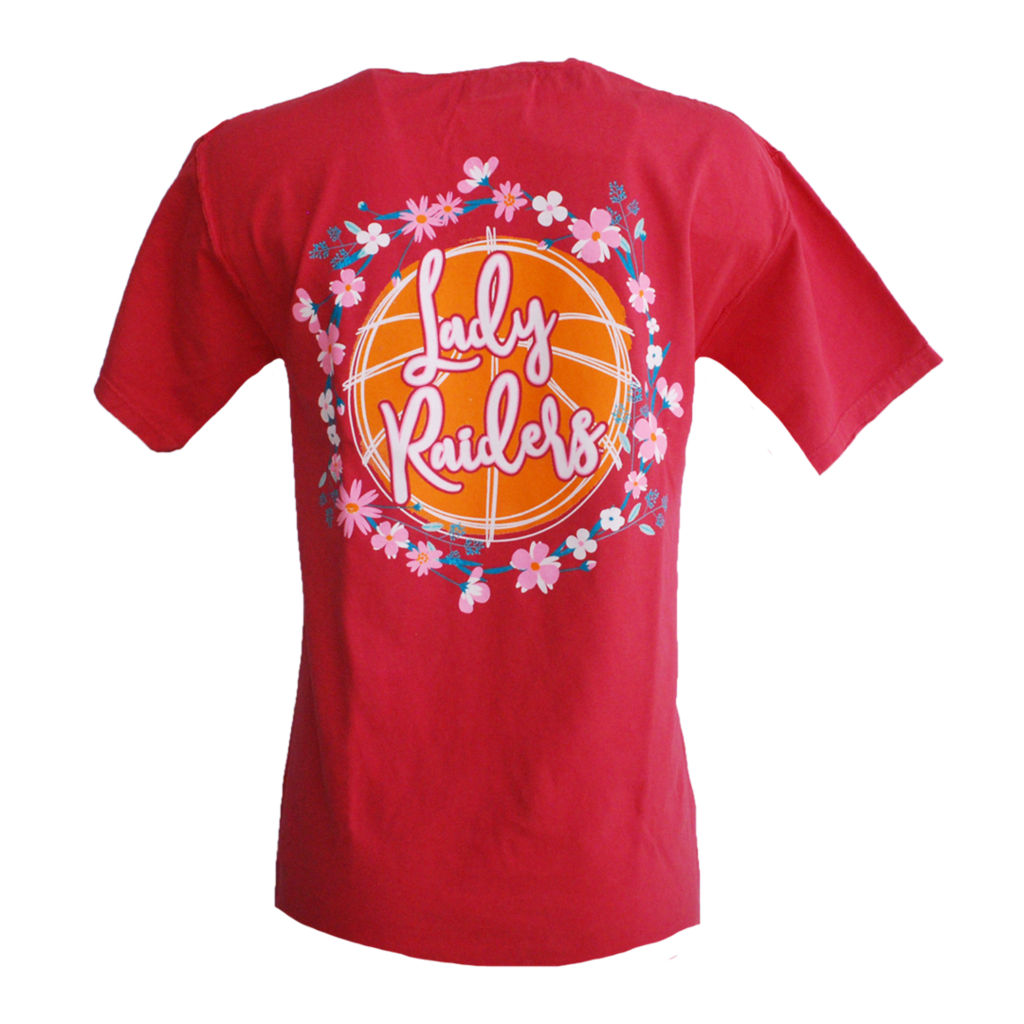 Lady Raider Floral Wreath Short Sleeve Tee