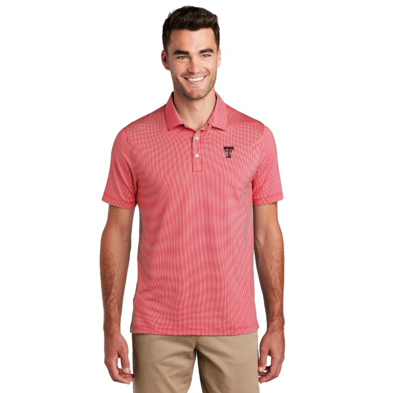 Port Authority Gingham Moisture Wick Polo