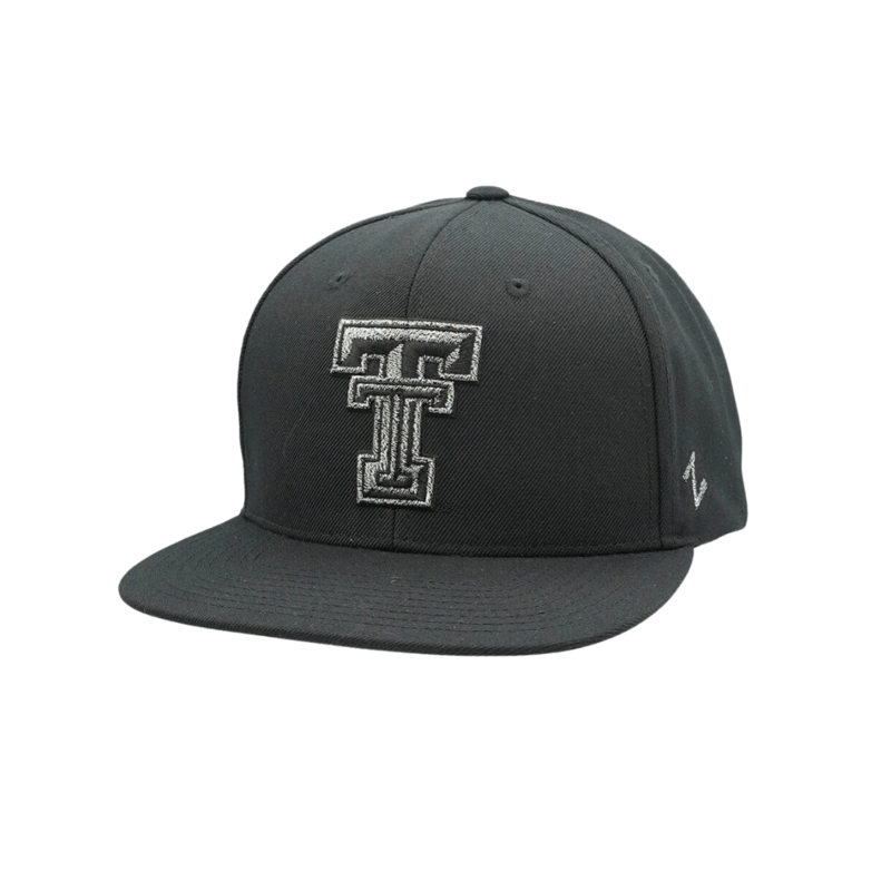 Zephyr Tungsten Grey Logo Black Flatbill Cap