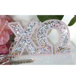 Sorority Shop Chi Omega Glitter Keychain