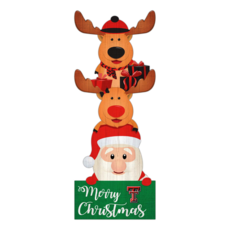 Santa & Reindeer Wood Leaning Sign 31"