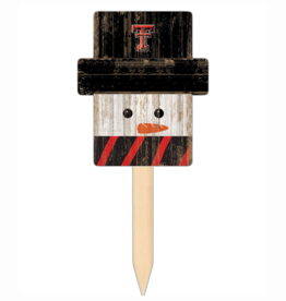 Snowman Head Yard Stake