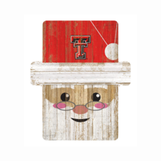 Santa Head Wood Ornament