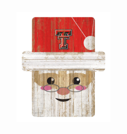 Santa Head Wood Ornament