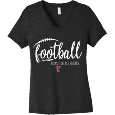 Bella Canvas Football Wave V-neck Tee