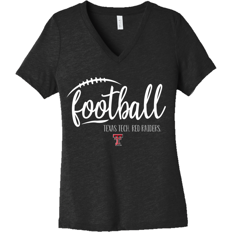 Bella Canvas Football Wave V-neck Tee