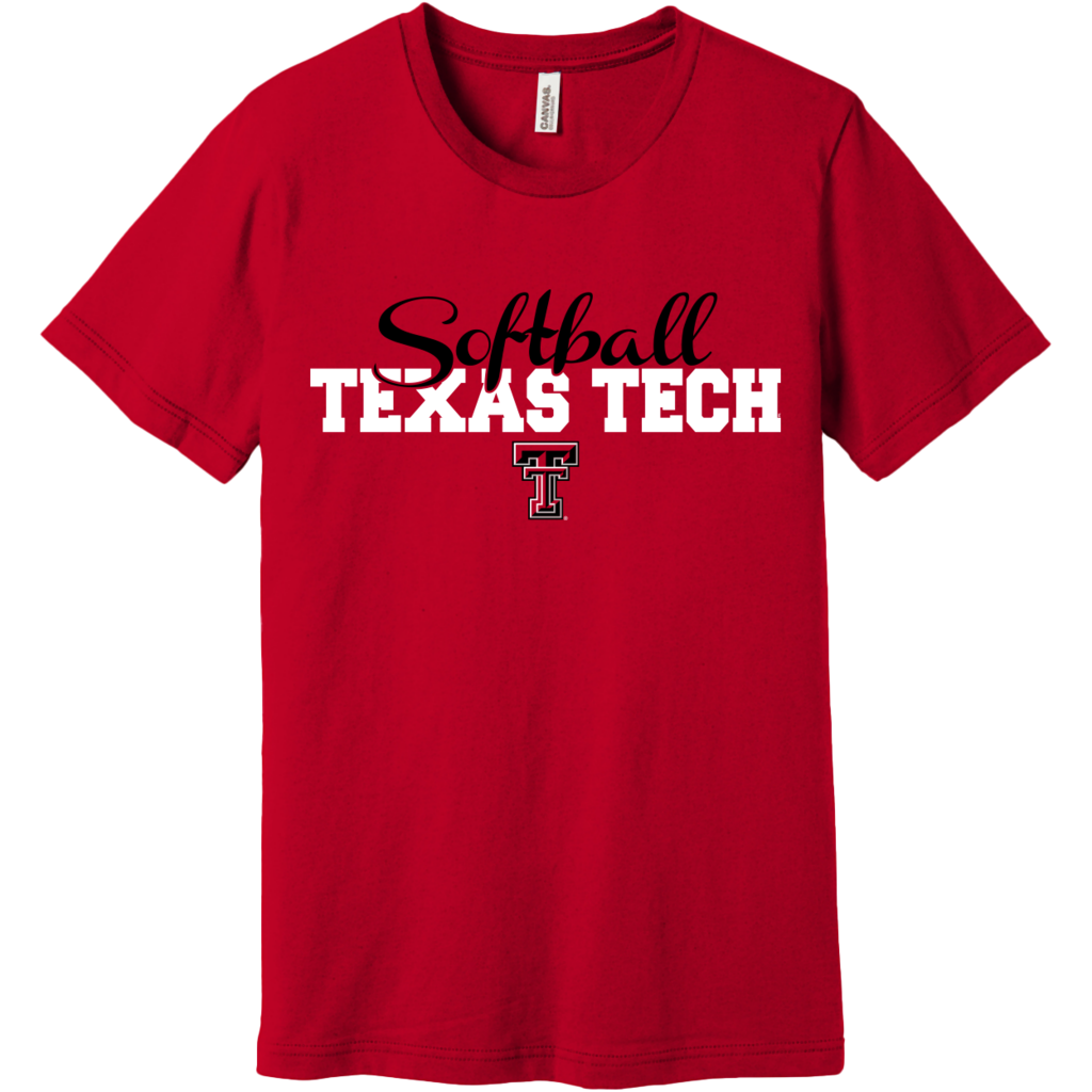 Canvas Cursive Softball Short Sleeve Tee