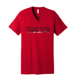 Mom Scripty V-neck Tee