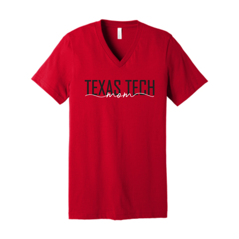 Bella Canvas Mom Scripty V-neck Tee