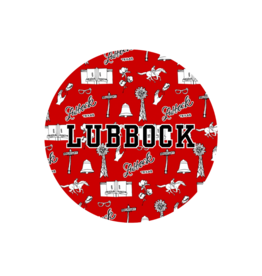 College Town Toiles Lubbock Toile Button Pin