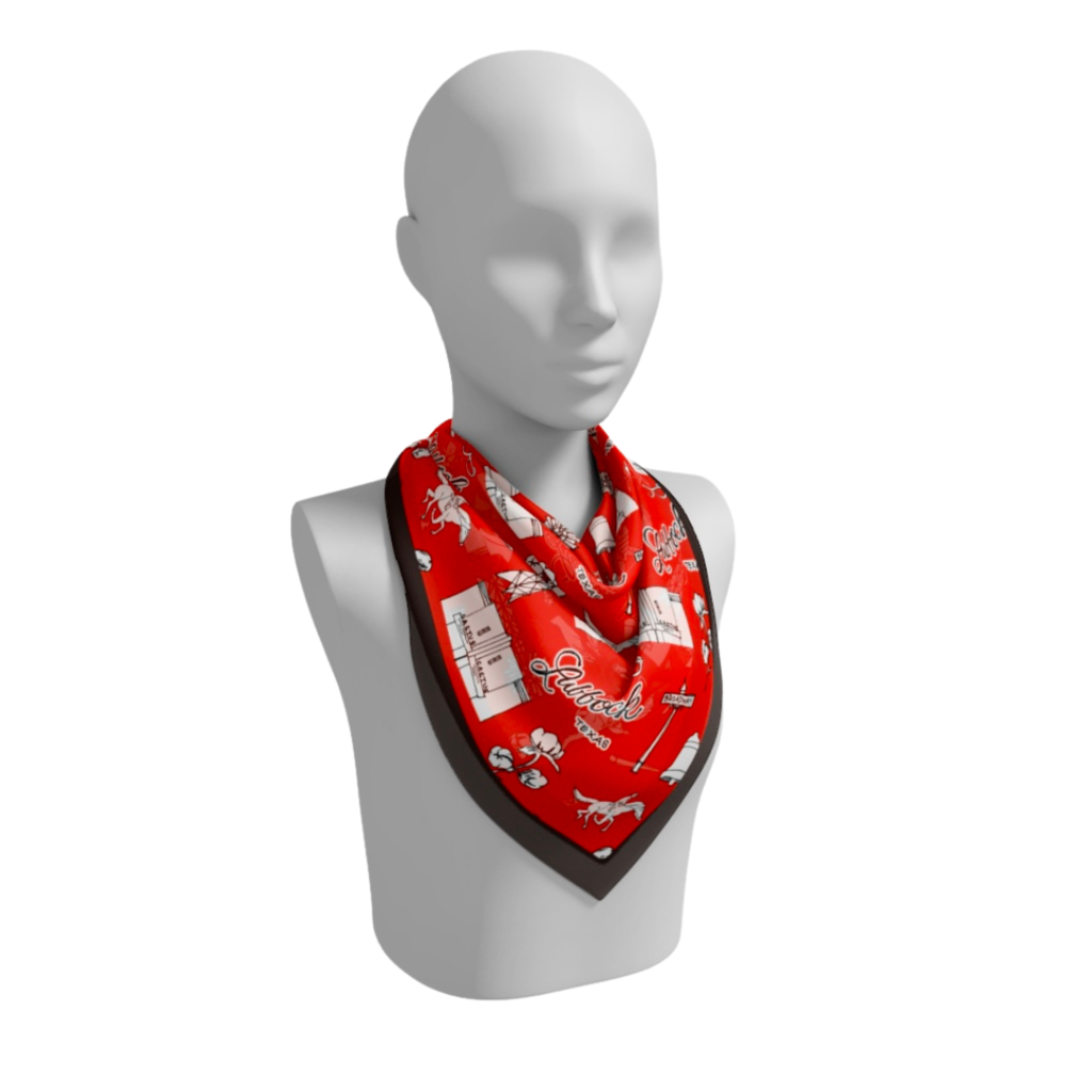 College Town Toiles College Town Toiles Lubbock Silk Scarf
