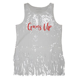 KickOff Co Sequin Script Tank with Fringe