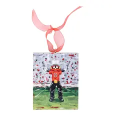 Raider Red Block Ornament