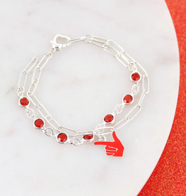 Season's Jewelry Paperclip Chain Guns Up Trio Bracelet