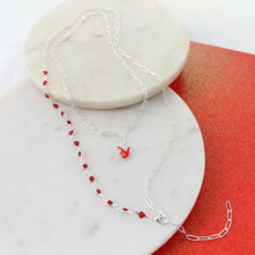 Paperclip Chain Guns Up Trio Necklace