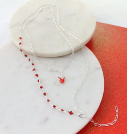Paperclip Chain Guns Up Trio Necklace