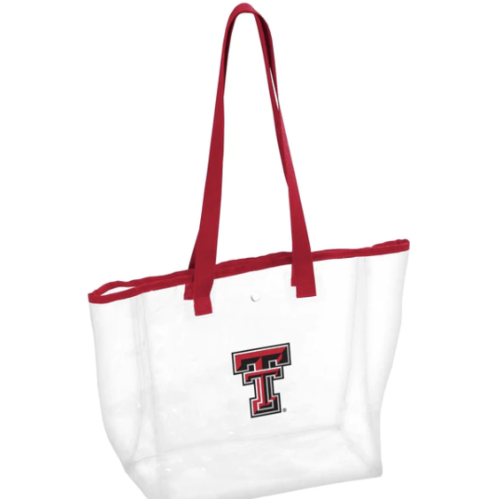 Clear Stadium Tote - Red Trim